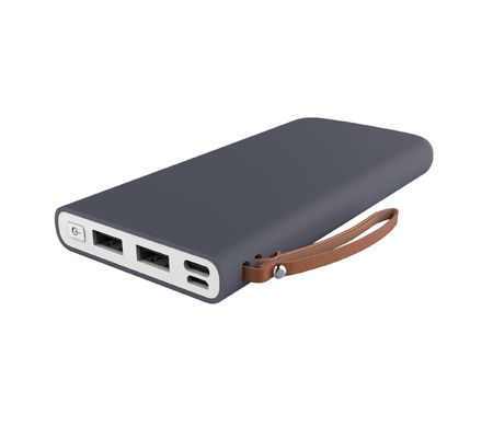 Bunte Gummitragbare Doppel-USB Energie-Bank der beschichtungs-138mm