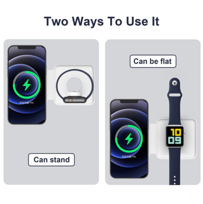 15W 2 in 1 drahtlosem Magsafe-Duo-Ladegerät für iPhone 12