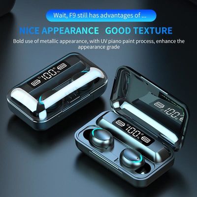 Stereo-F9 wahrer drahtloser Kopfhörer RoHs Tws Bluetooth 5,0 Earbud STouch 9D 5,0